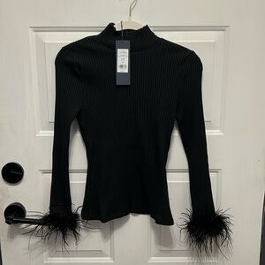 NWT Veronica Beard Pierre Tee with Feather